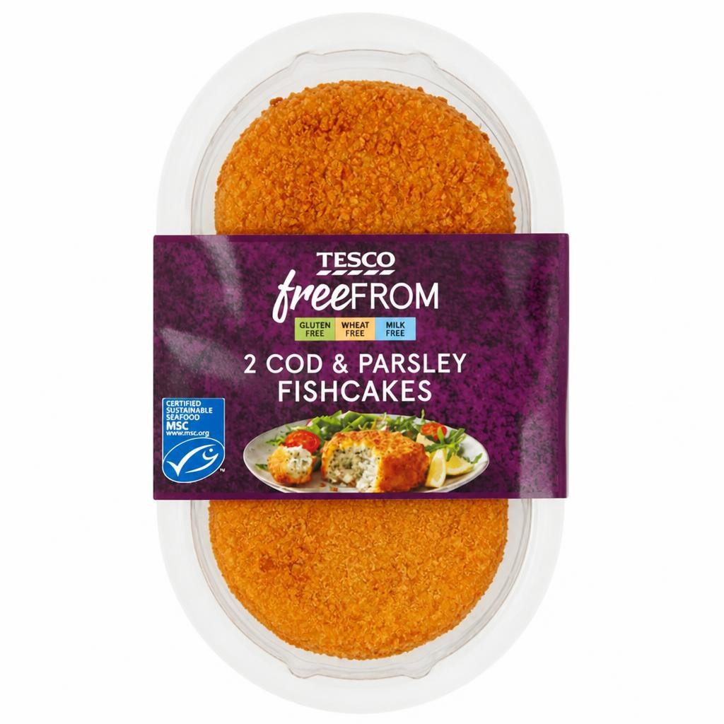 Tesco Free From Cod & Parsley Fishcake 270G