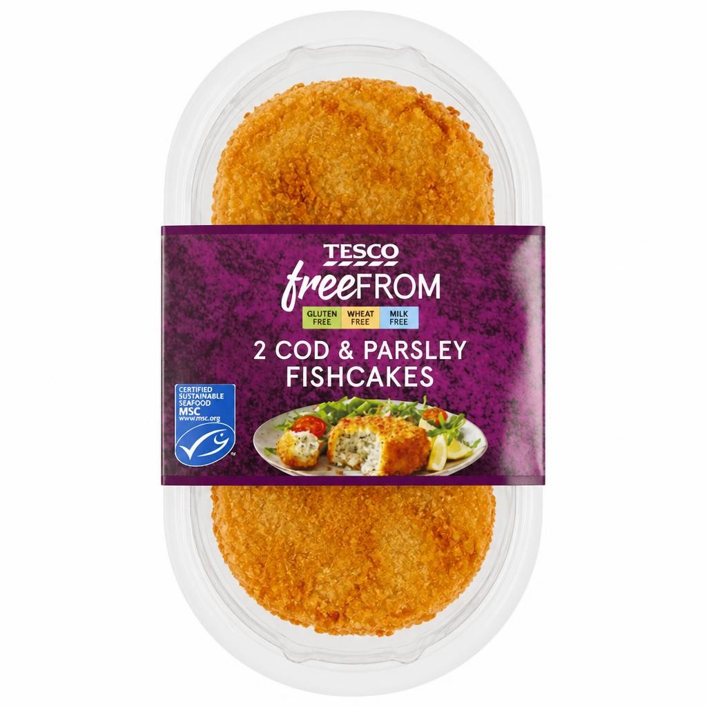 Tesco Free From Cod & Parsley Fishcake 270G