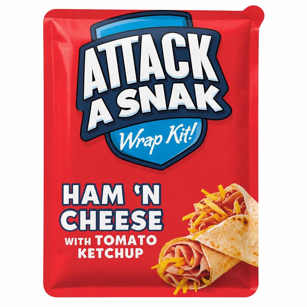 Attack A Snak Ham & Cheese Wrap Kit 86G