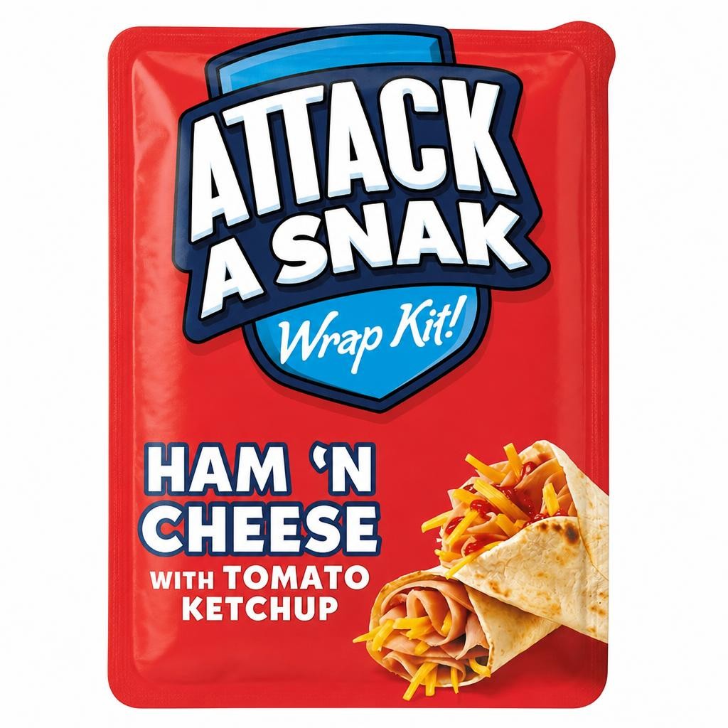 Attack A Snak Ham & Cheese Wrap Kit 86G