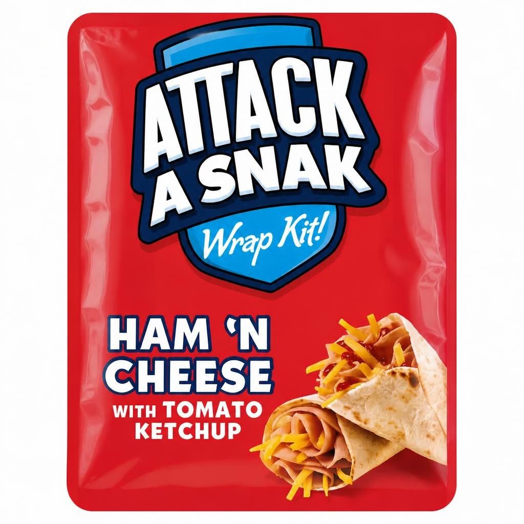 Attack A Snak Ham & Cheese Wrap Kit 86G