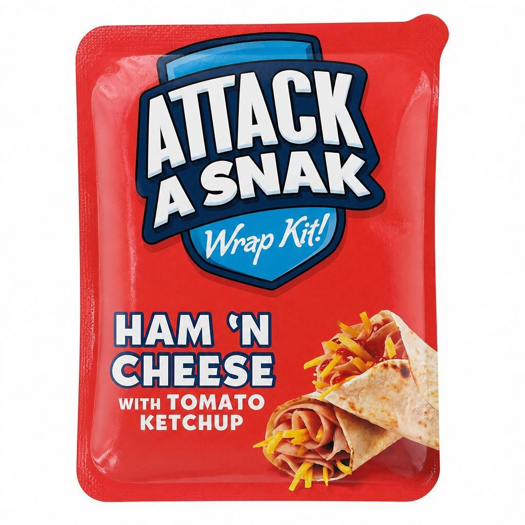 Attack A Snak Ham & Cheese Wrap Kit 86G