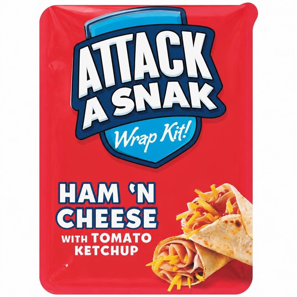 Attack A Snak Ham & Cheese Wrap Kit 86G