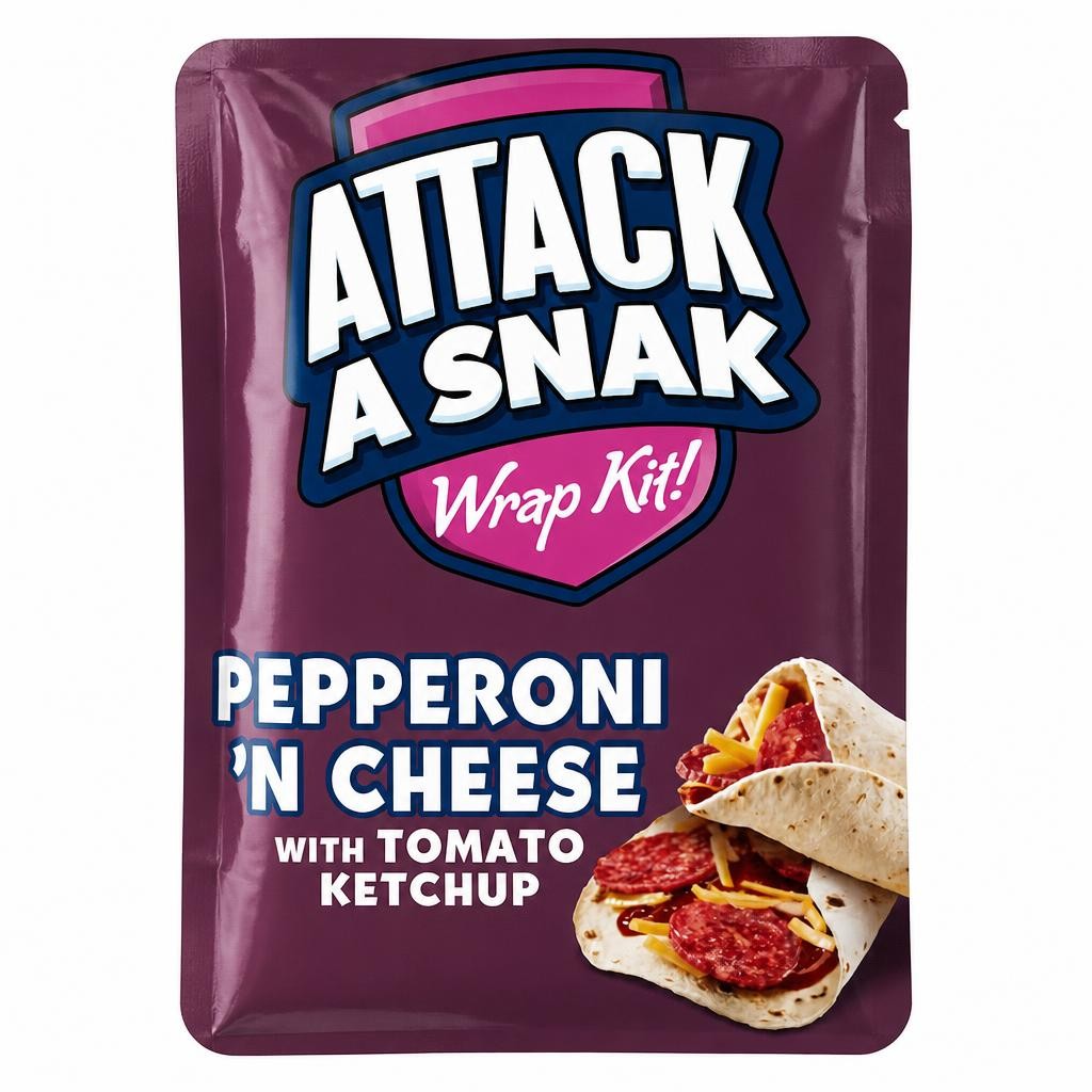 Attack A Snak Pepperoni & Cheese Wrap Kit 83G