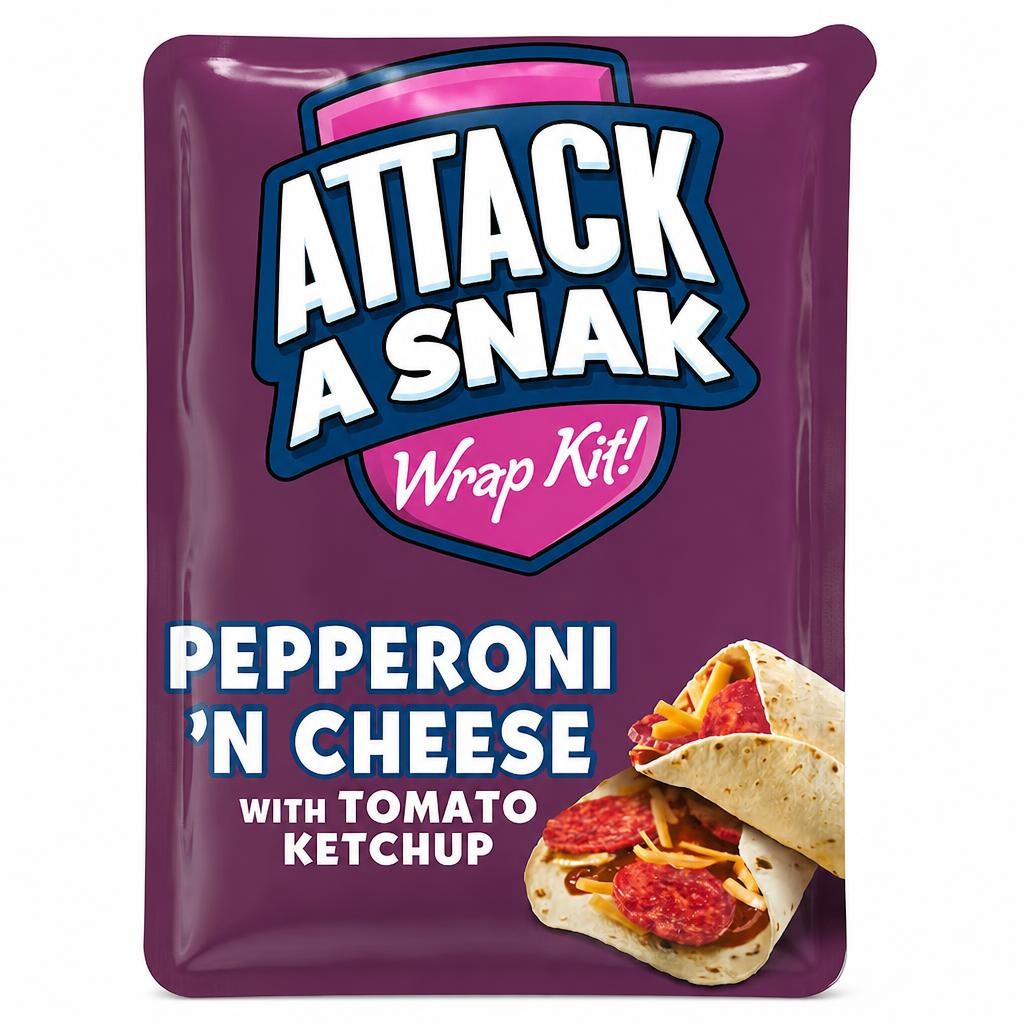 Attack A Snak Pepperoni & Cheese Wrap Kit 83G