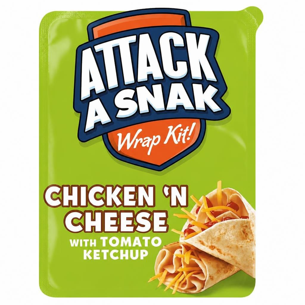 Attack A Snak Chicken & Cheese Wrap Kit 86G