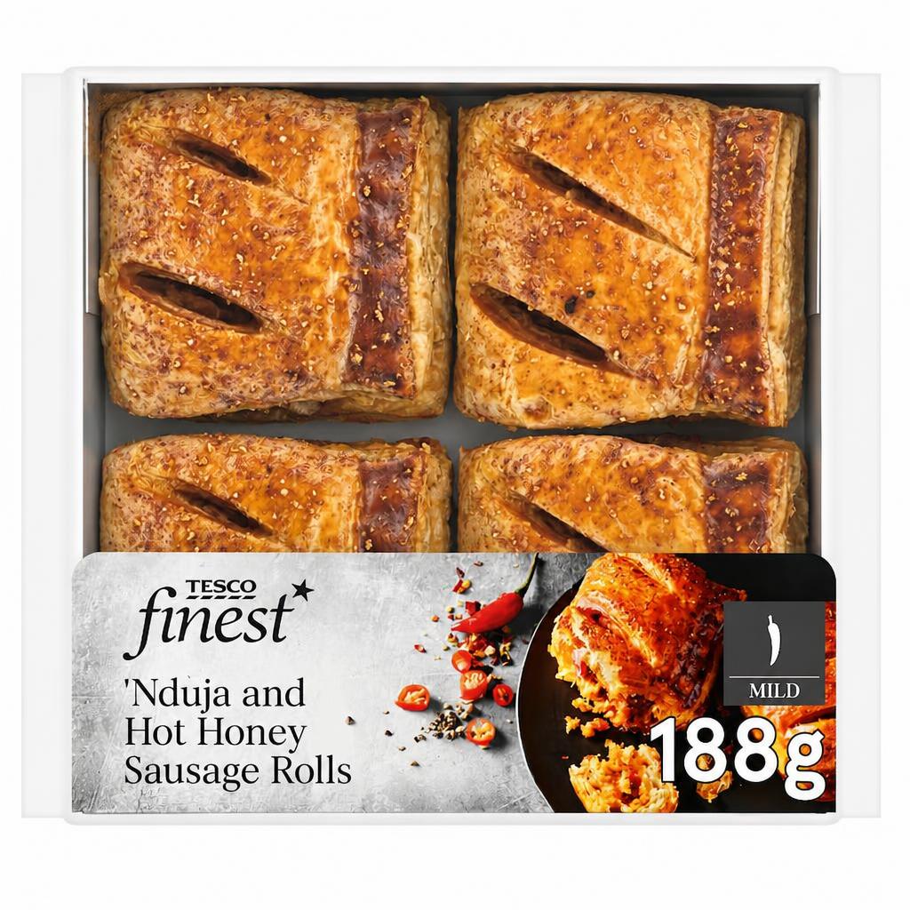 Tesco Finest Nduja and Hot Honey Sausage Rolls 188g