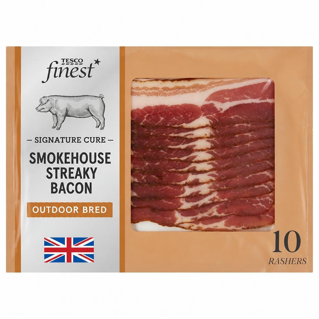 Tesco Finest Signature Cure 10 Smokehouse Streaky Bacon 200g