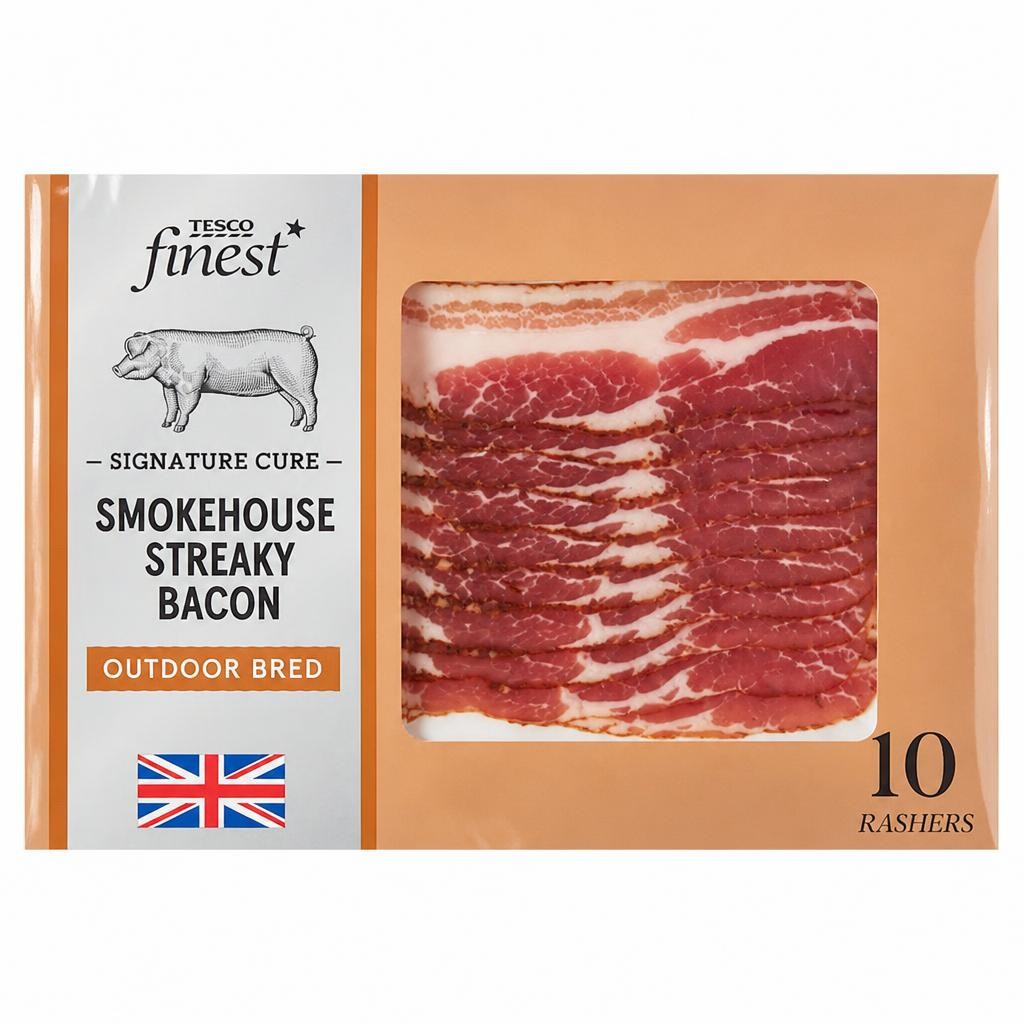 Tesco Finest Signature Cure 10 Smokehouse Streaky Bacon 200g