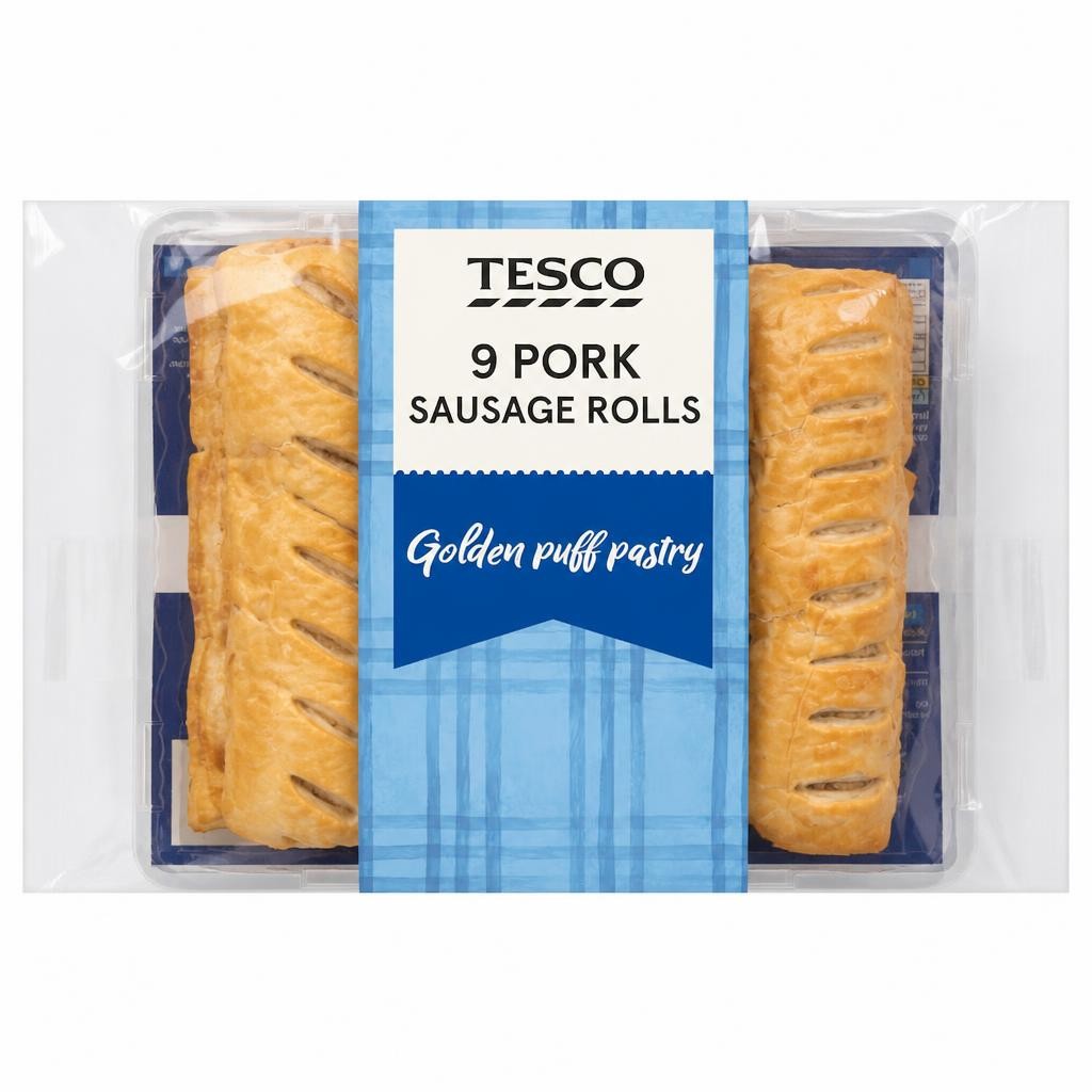 Tesco 9 Pork Sausage Rolls 270g