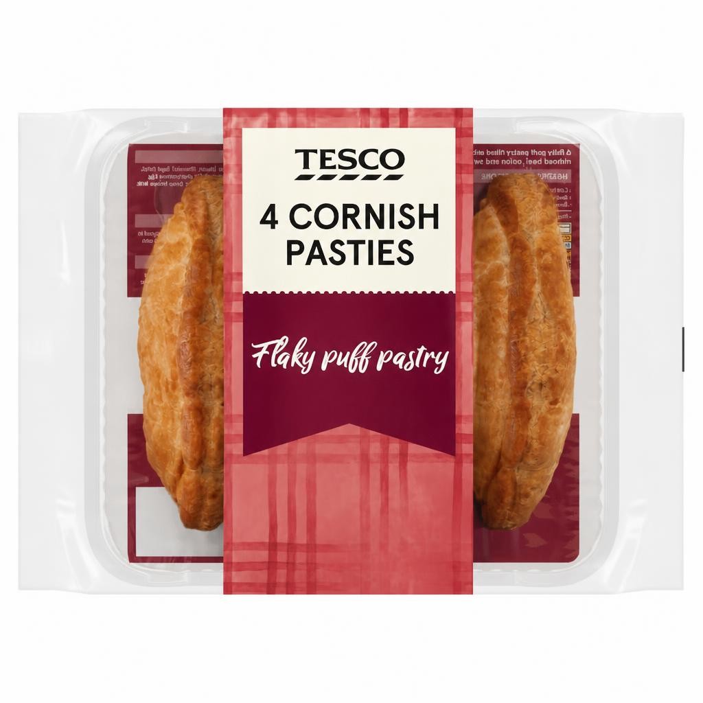 Tesco 4 Cornish Pasties 520g
