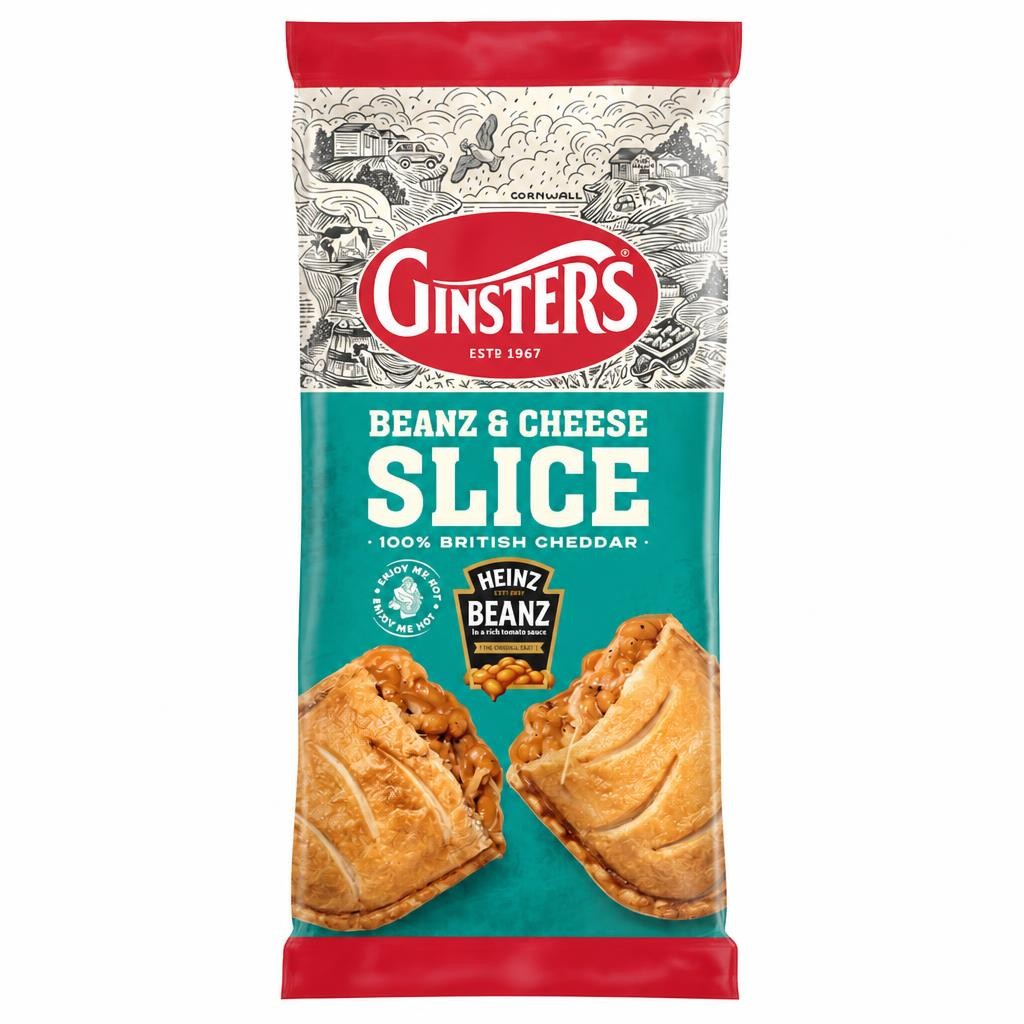 GINSTERS HEINZ BEANZ & CHEESE SLICE 170G