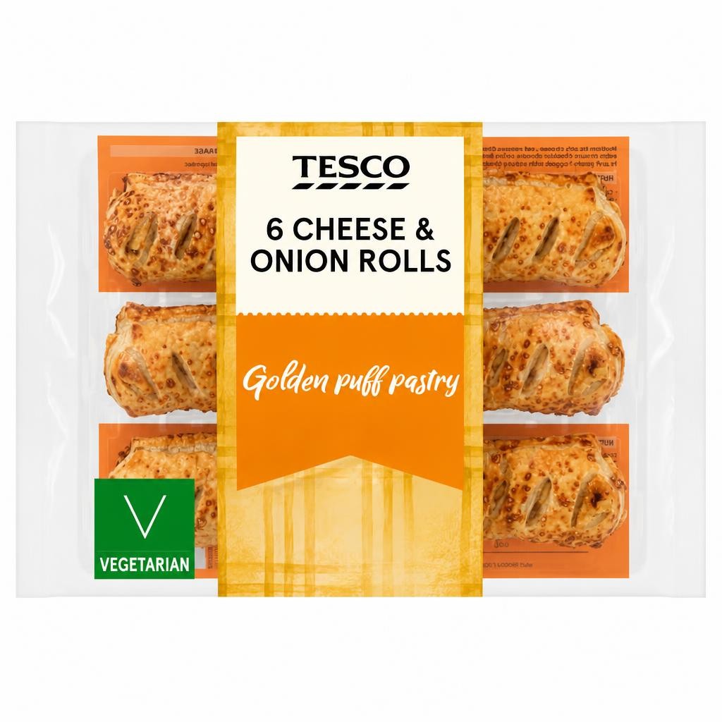 Tesco 6 Cheese & Onion Rolls 360g
