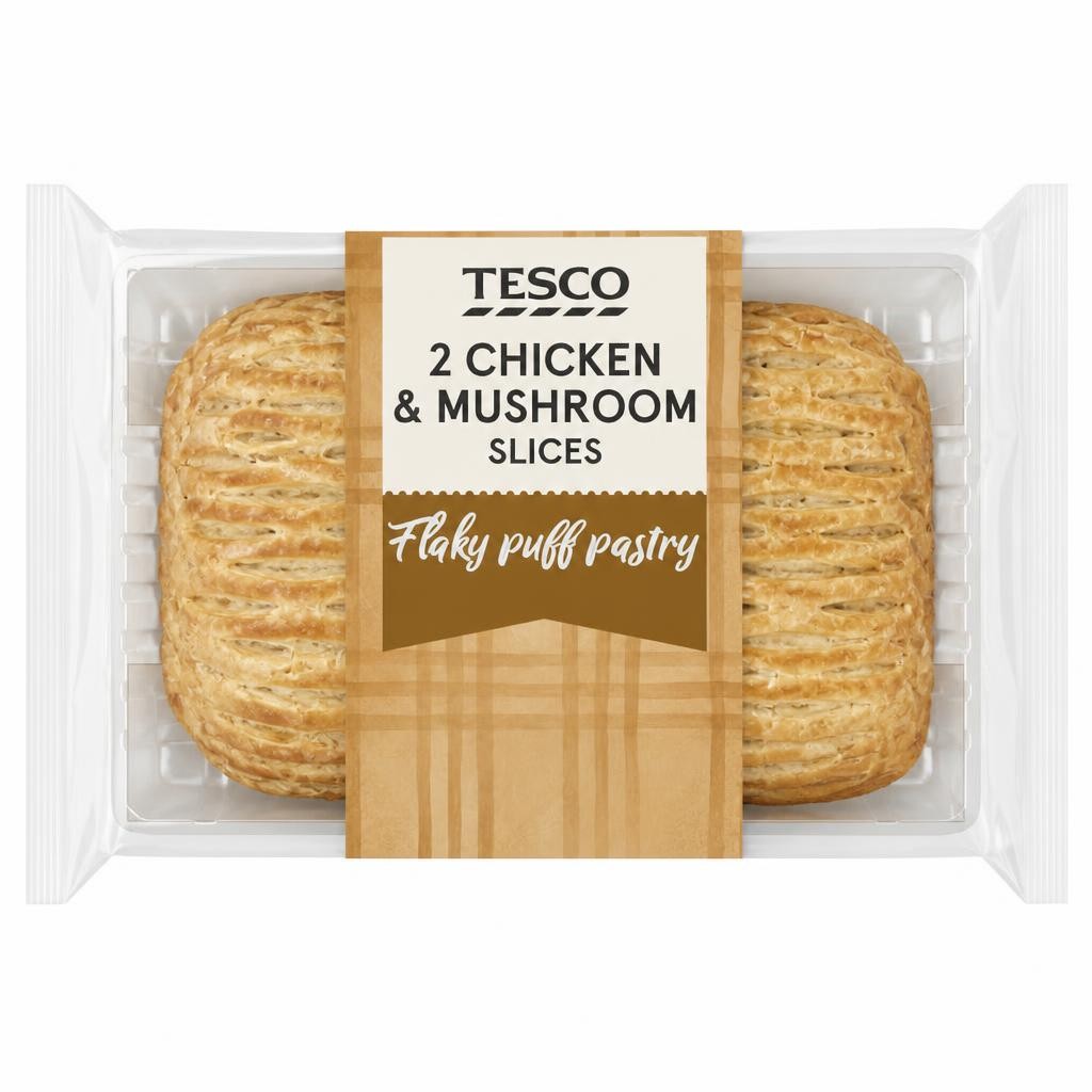Tesco 2 Chicken & Mushroom Slices 300g