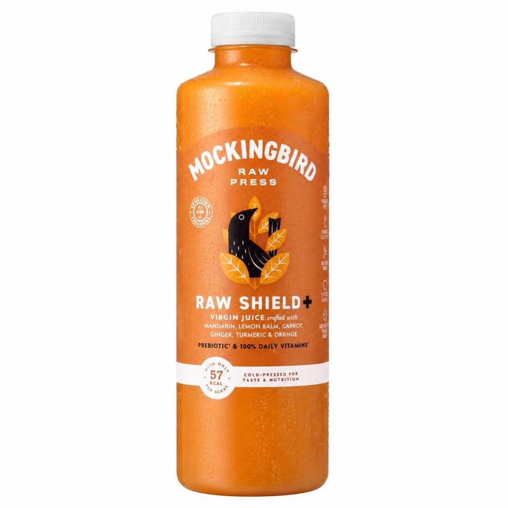Mockingbird Raw Shield, Carrot, Orange, Ginger Juice with Vitamins 750ml