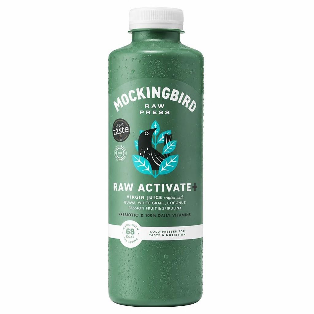 Mockingbird Raw Activate, Coconut Water, White Grape, Passion Fruit Juice with Vitamins 750ml
