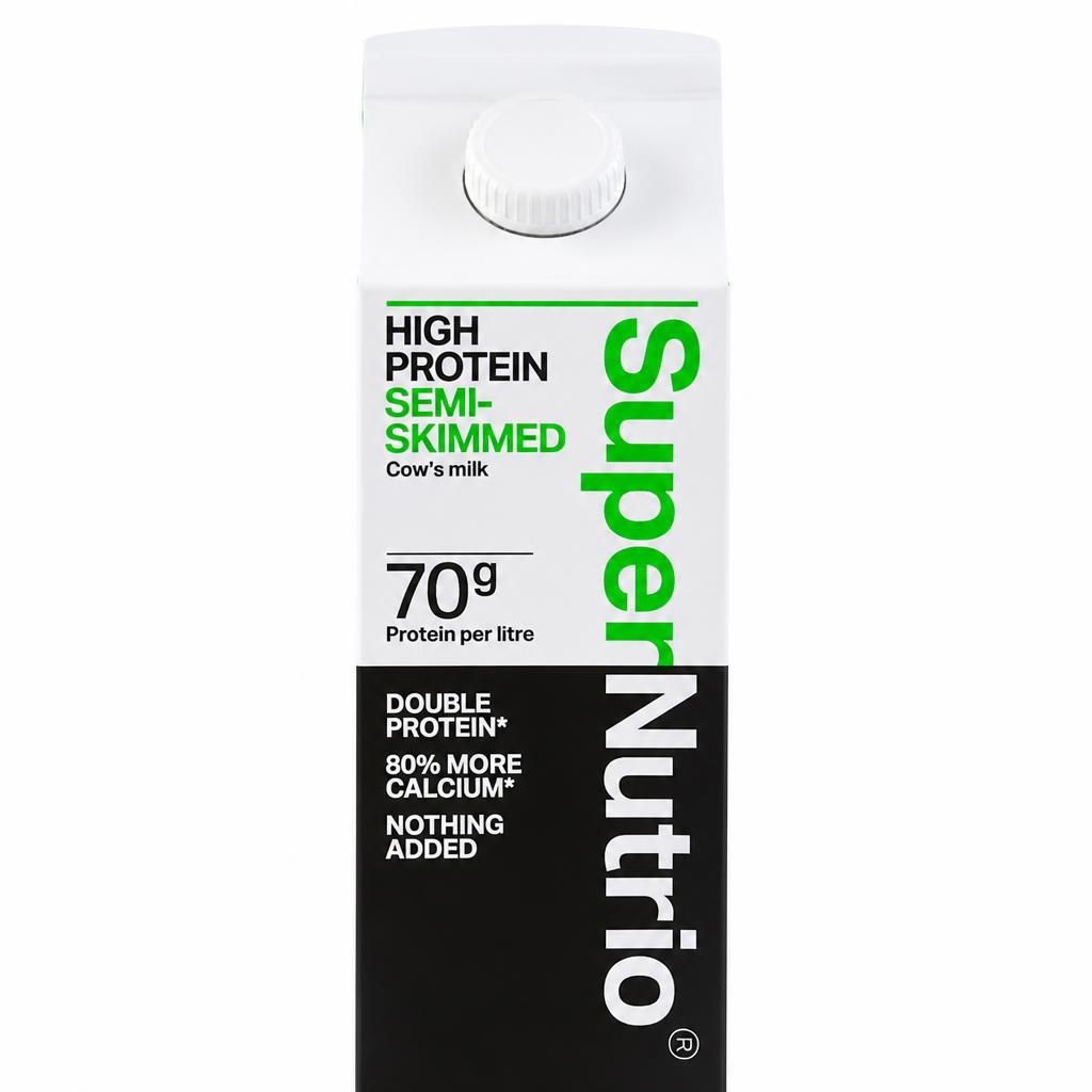 SuperNutrio High Protein Fresh Semi Skimmed Milk 1l