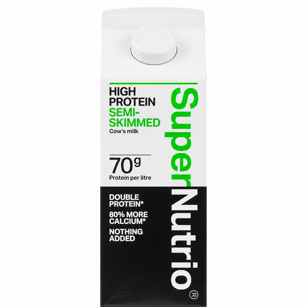 SuperNutrio High Protein Fresh Semi Skimmed Milk 1l
