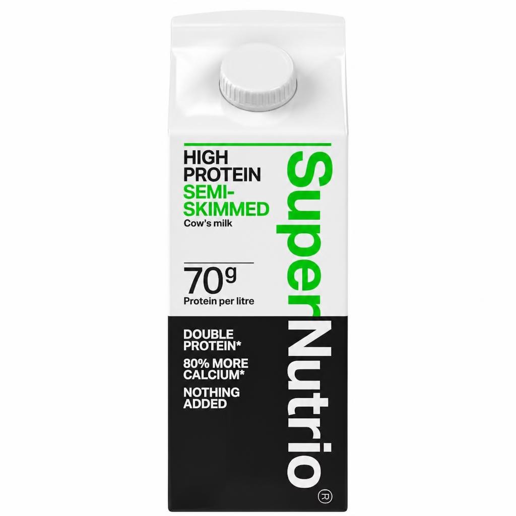 SuperNutrio High Protein Fresh Semi Skimmed Milk 1l
