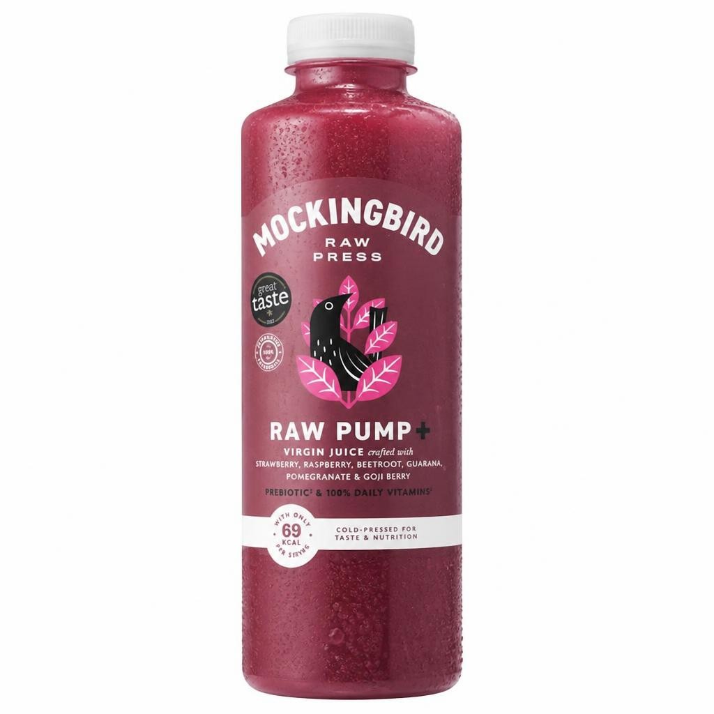 Mockingbird Raw Pump, Beetroot, Strawberry, Pomegranate Juice with Vitamins 750ml