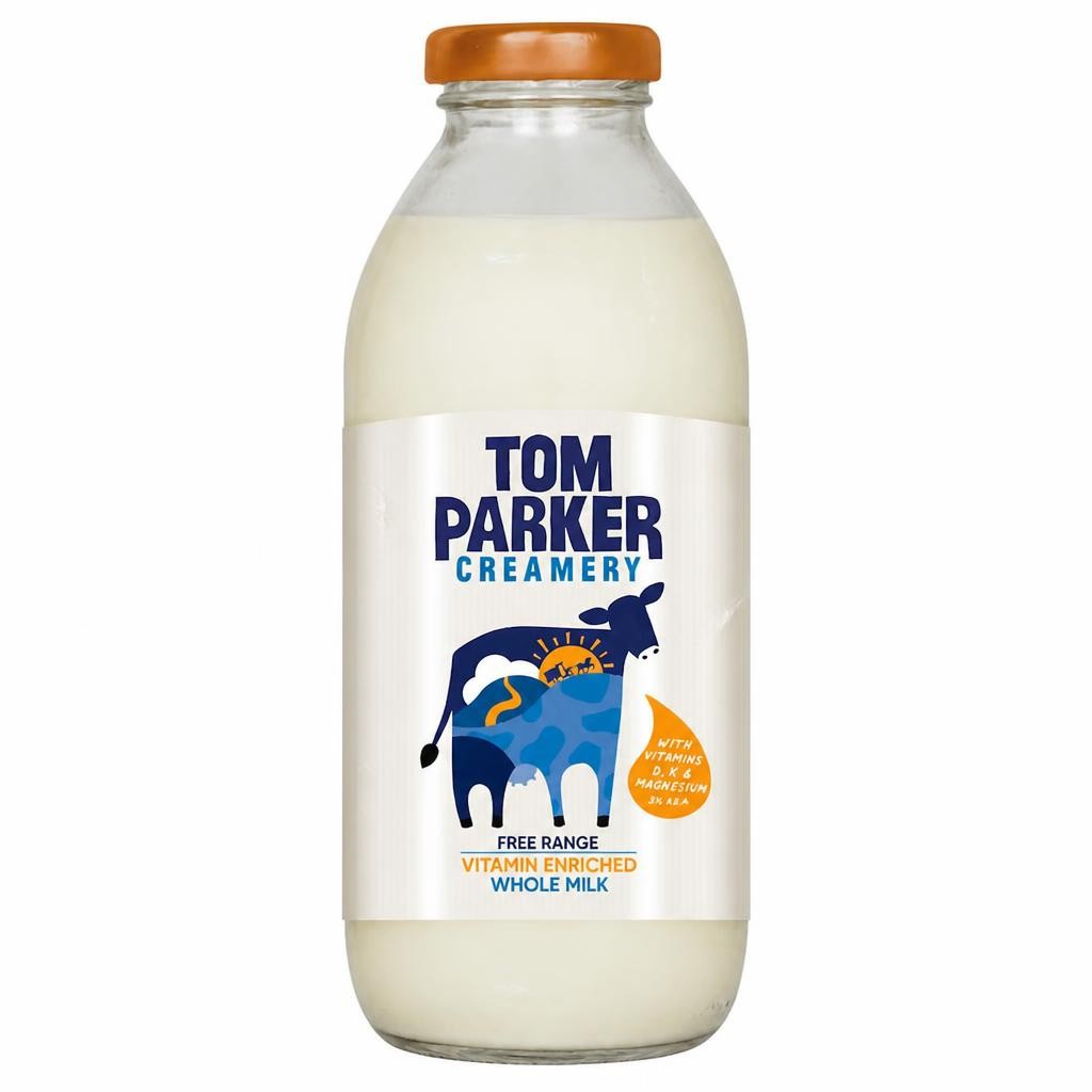 Tom Parker Free Range Vitamin Enriched Whole Milk 500ml