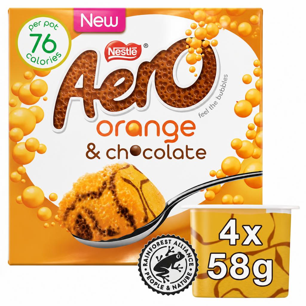 Aero Orange & Chocolate Mousse 4 x 58g