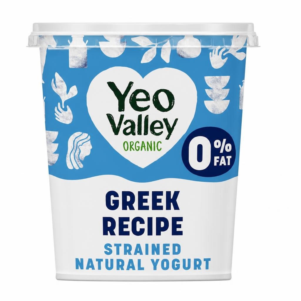 Yeo Valley Organic Greek Recipe 0% Fat Natural 850g