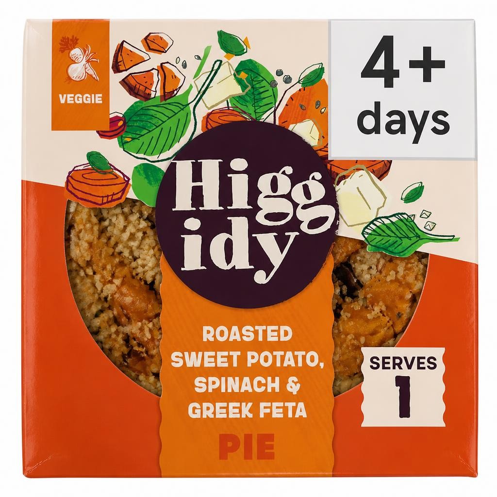 Higgidy Roasted Sweet Potato, Spinach & Feta Pie 200g