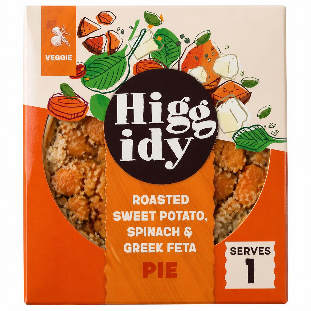 Higgidy Roasted Sweet Potato, Spinach & Feta Pie 200g