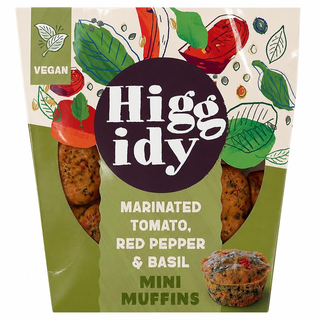 Higgidy Slow-Roasted Tomato, Red Pepper & Basil Mini Muffins 130g