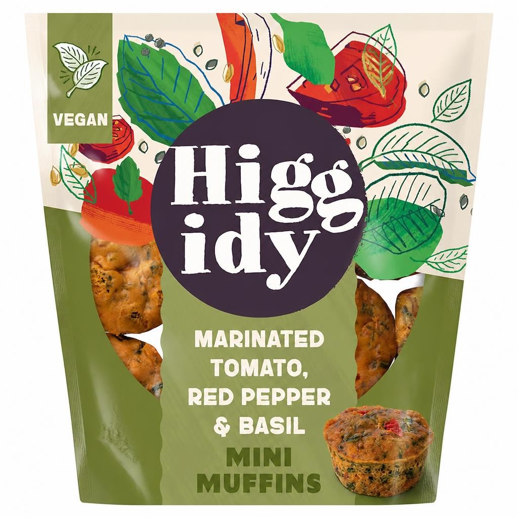 Higgidy Slow-Roasted Tomato, Red Pepper & Basil Mini Muffins 130g