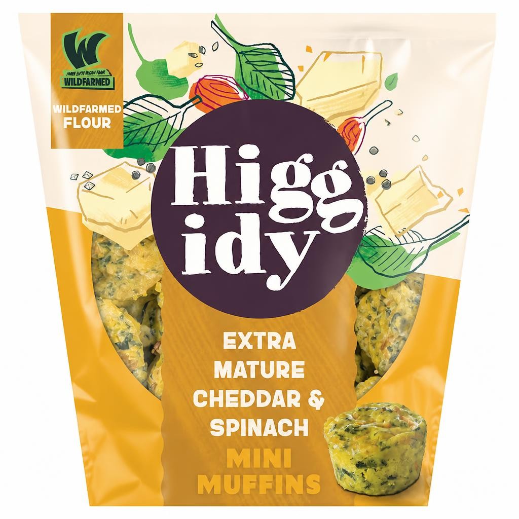 Higgidy Mature Cheddar & Spinach Mini Muffins 130g