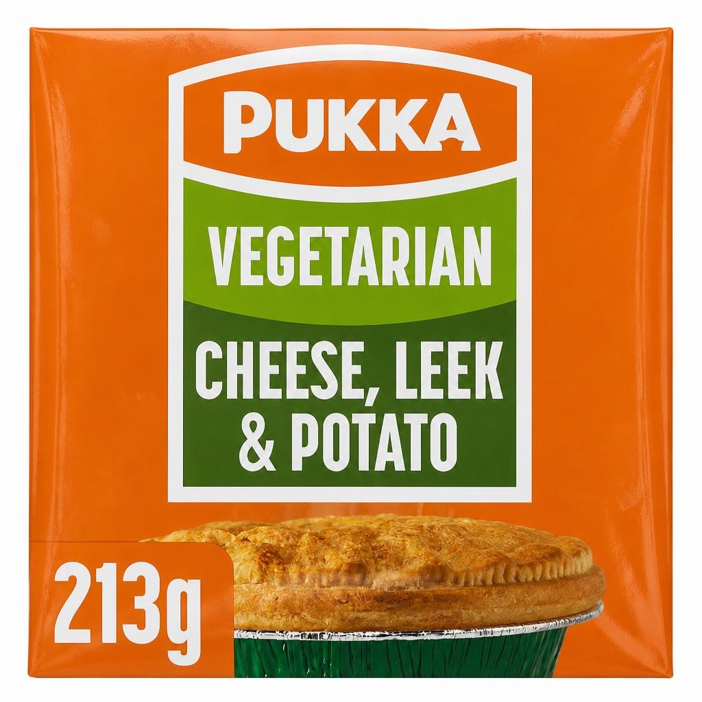 Pukka Vegetarian Cheese, Leek & Potato Pie
