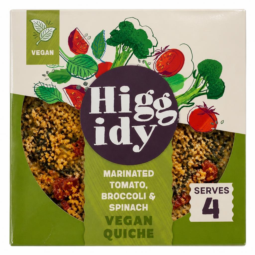 Higgidy Roasted Tomato, Broccoli and Spinach Quiche 380G