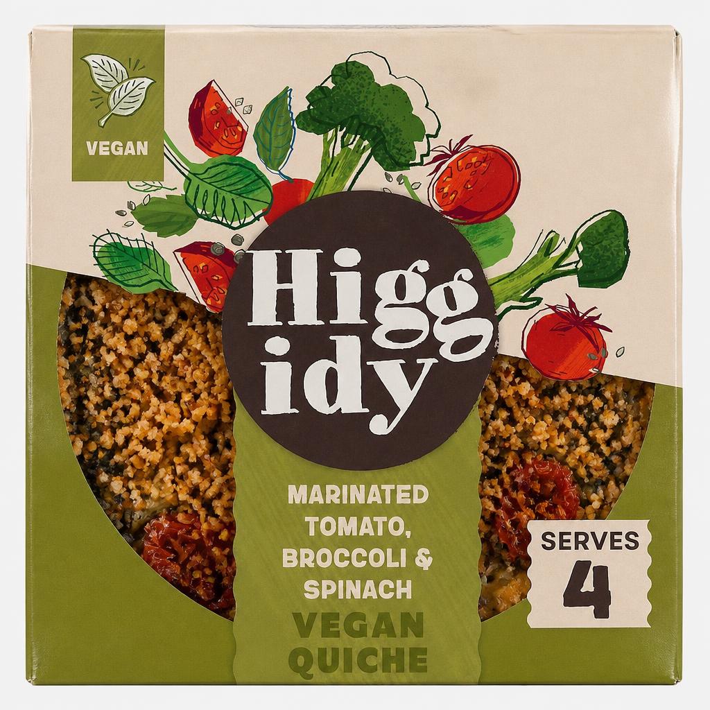 Higgidy Roasted Tomato, Broccoli and Spinach Quiche 380G