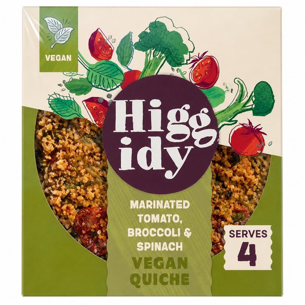 Higgidy Roasted Tomato, Broccoli and Spinach Quiche 380G