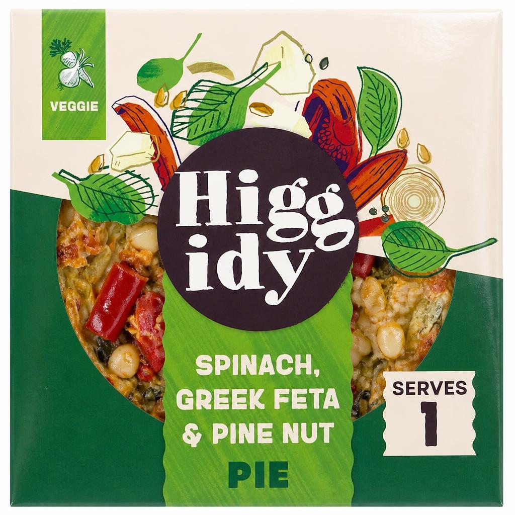 Higgidy Spinach, Greek Feta & Pine Nut Pie  200g