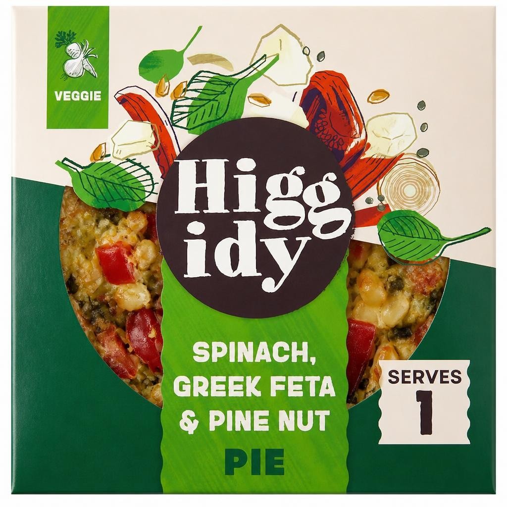 Higgidy Spinach, Greek Feta & Pine Nut Pie  200g
