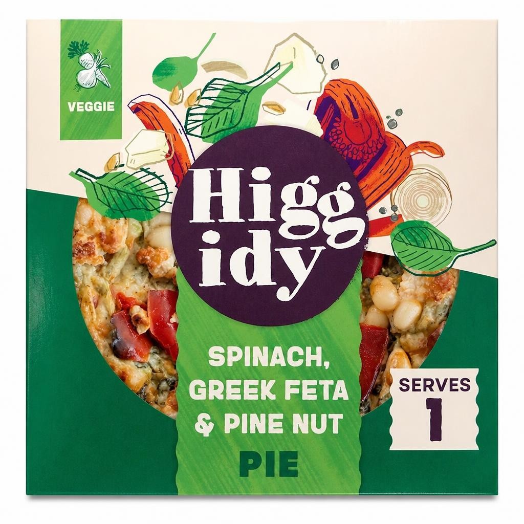 Higgidy Spinach, Greek Feta & Pine Nut Pie  200g