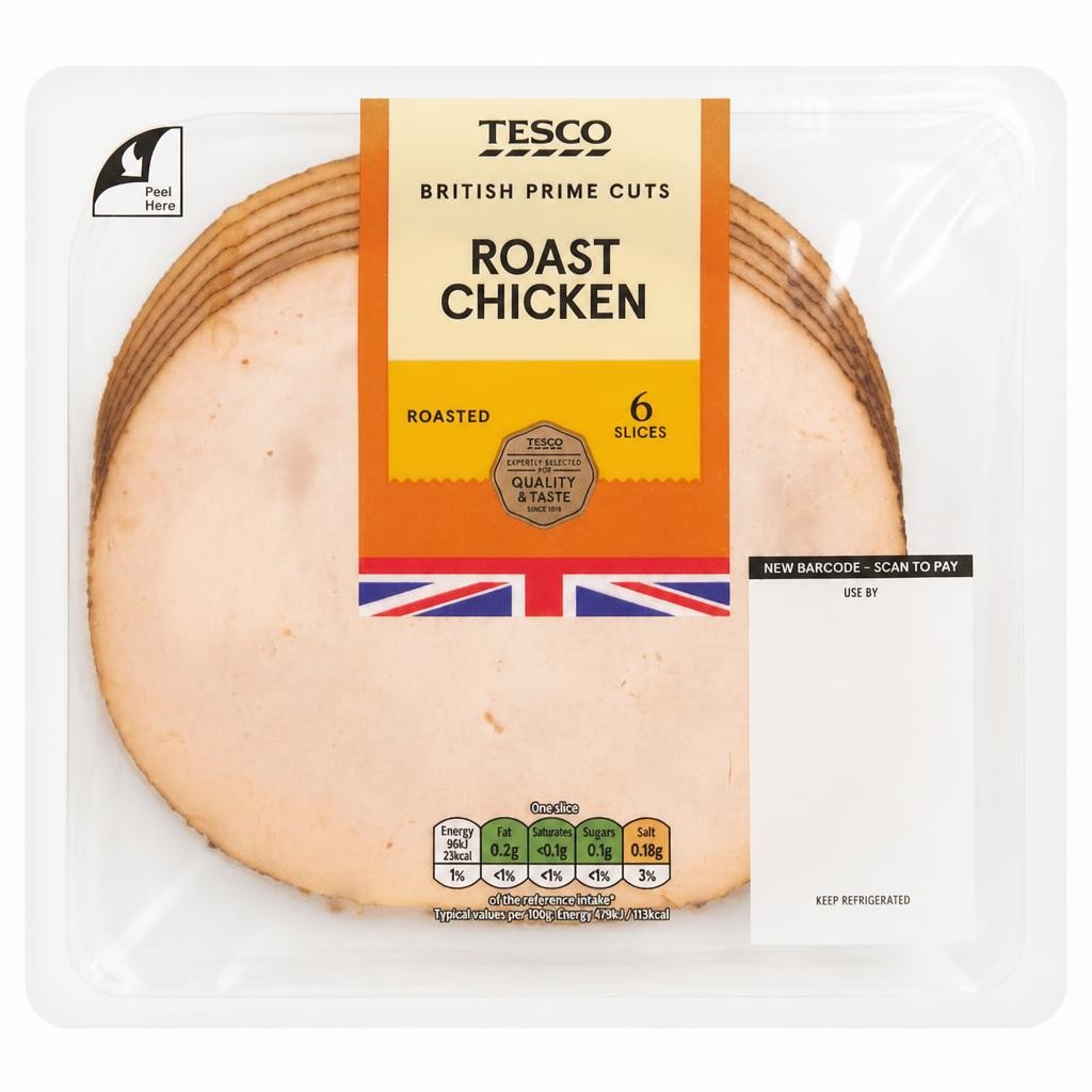 Tesco British Roast Chicken Slices 120g