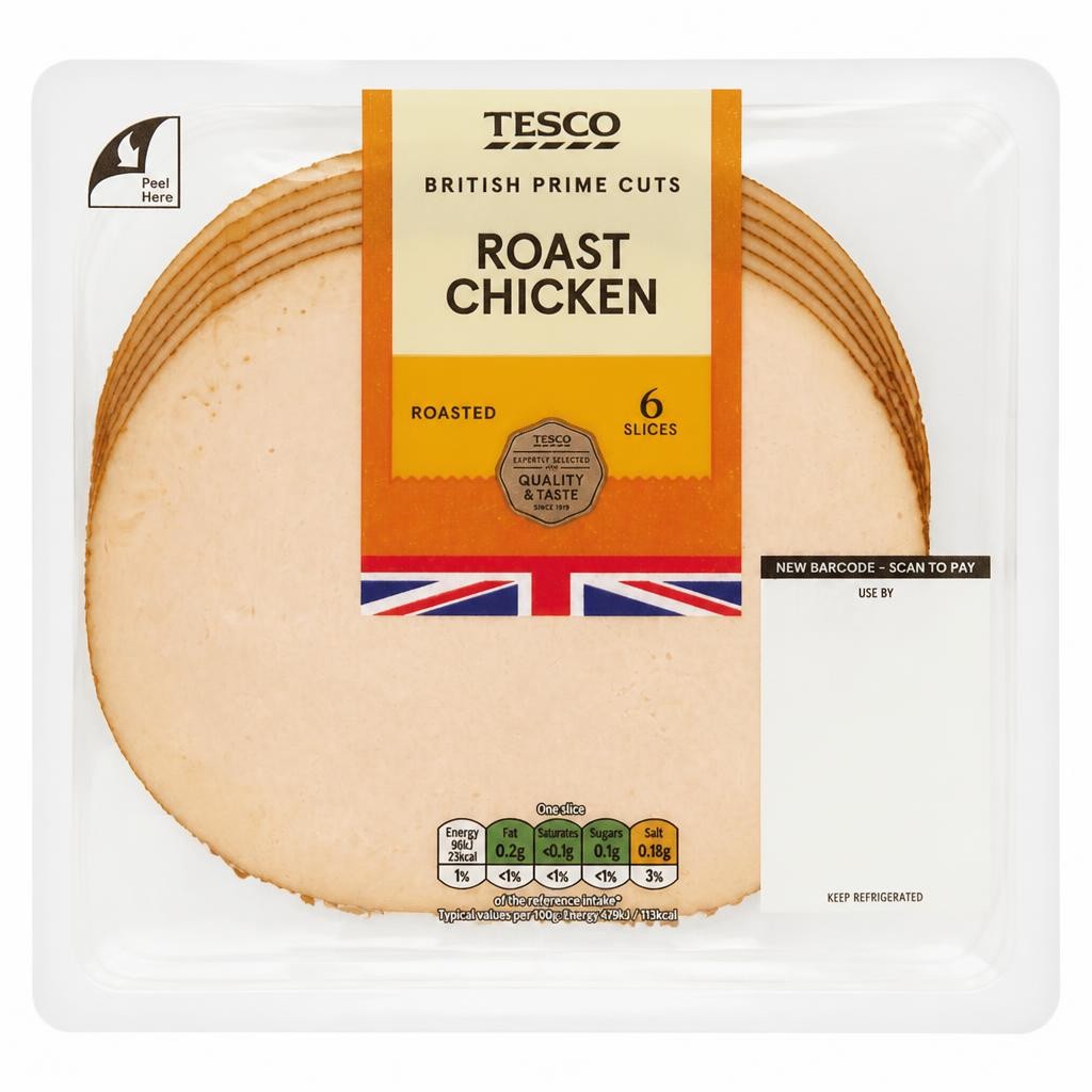 Tesco British Roast Chicken Slices 120g