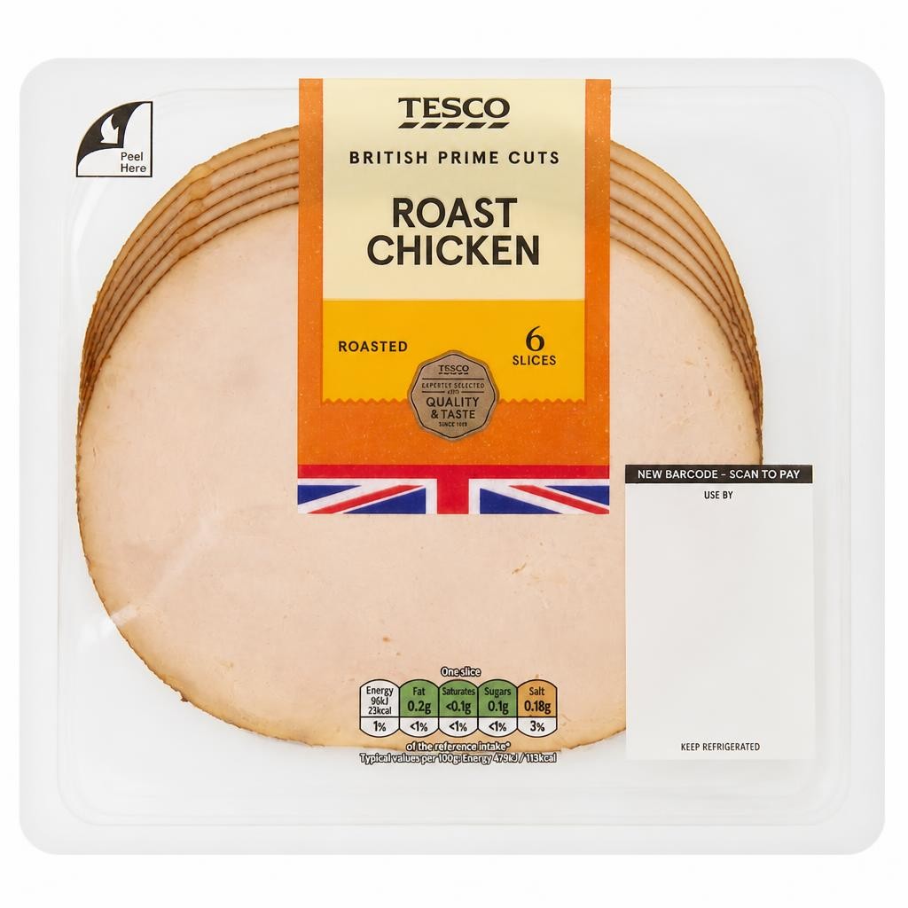 Tesco British Roast Chicken Slices 120g