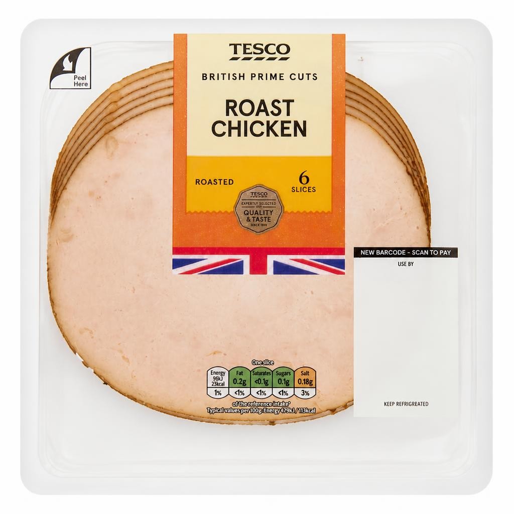 Tesco British Roast Chicken Slices 120g