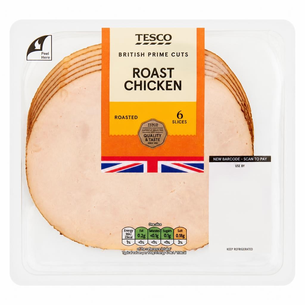 Tesco British Roast Chicken Slices 120g