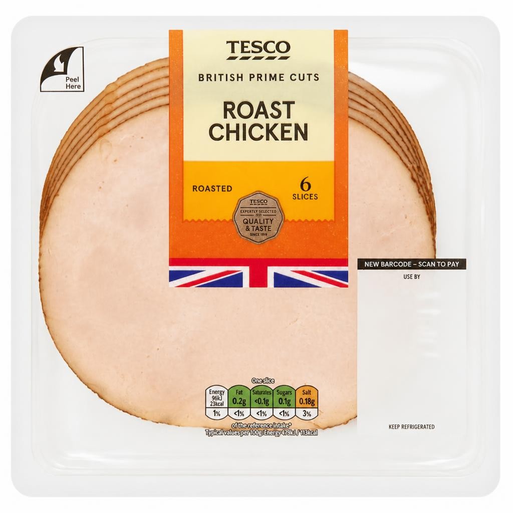 Tesco British Roast Chicken Slices 120g