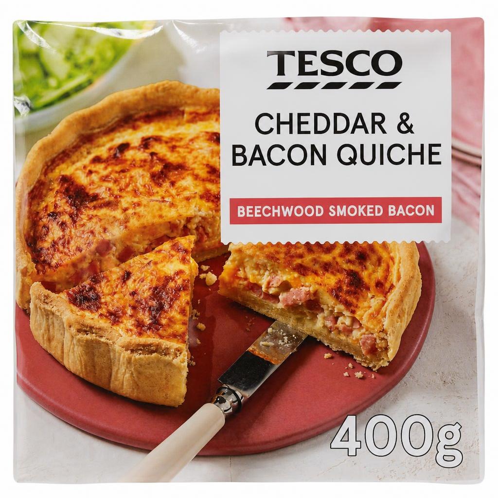 Tesco Cheese & Bacon Quiche 400g