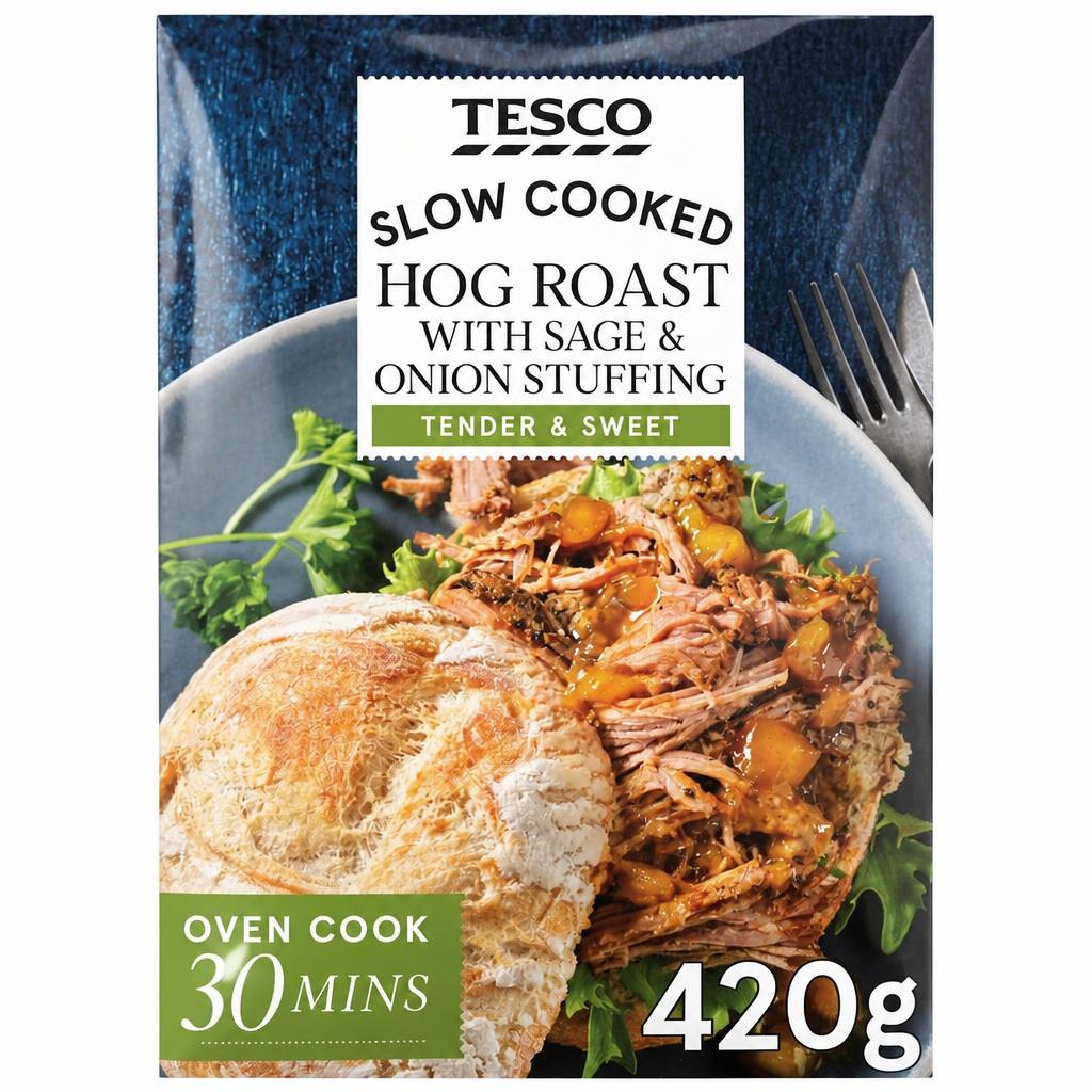Tesco Slow Cooked Hog Roast With S/On Stuffing 420G