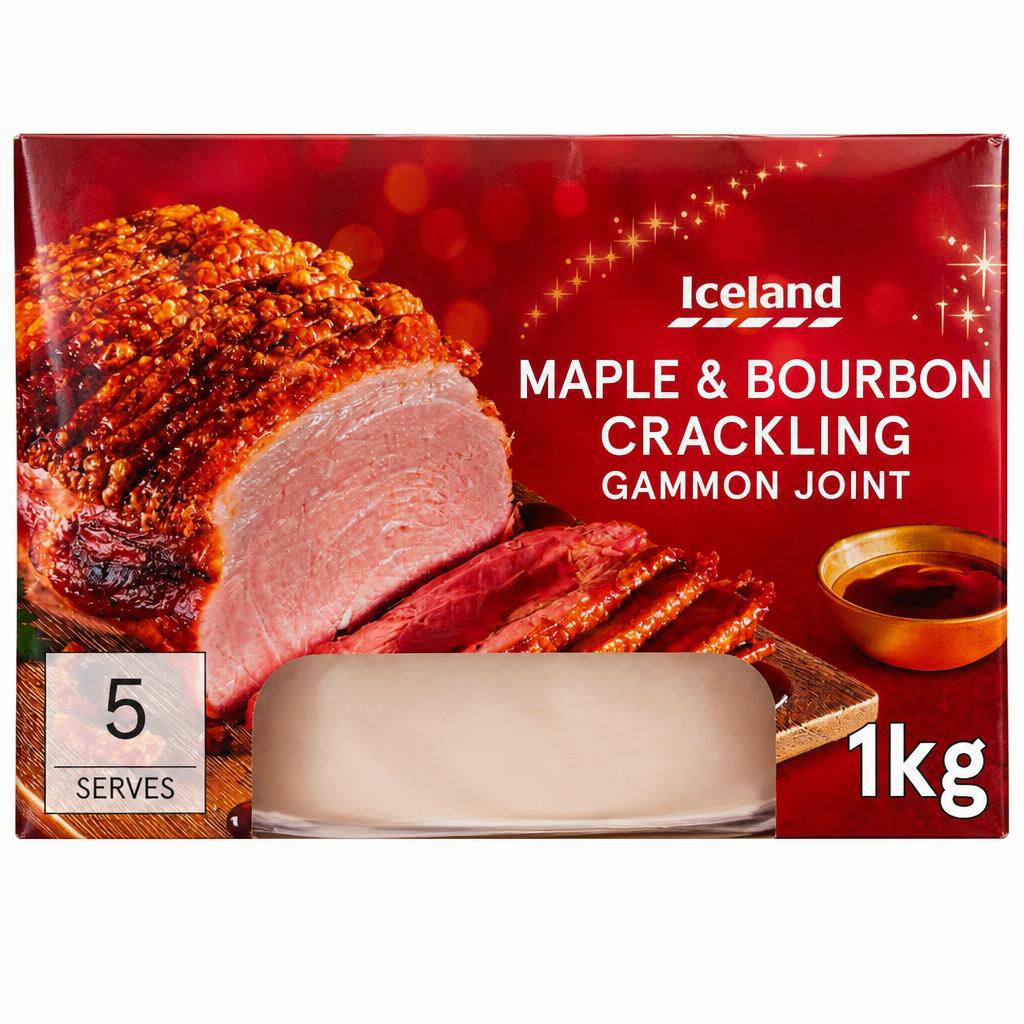 TESCO MAPLE & BOURBON Crackling GAMMON JOINT 1KG