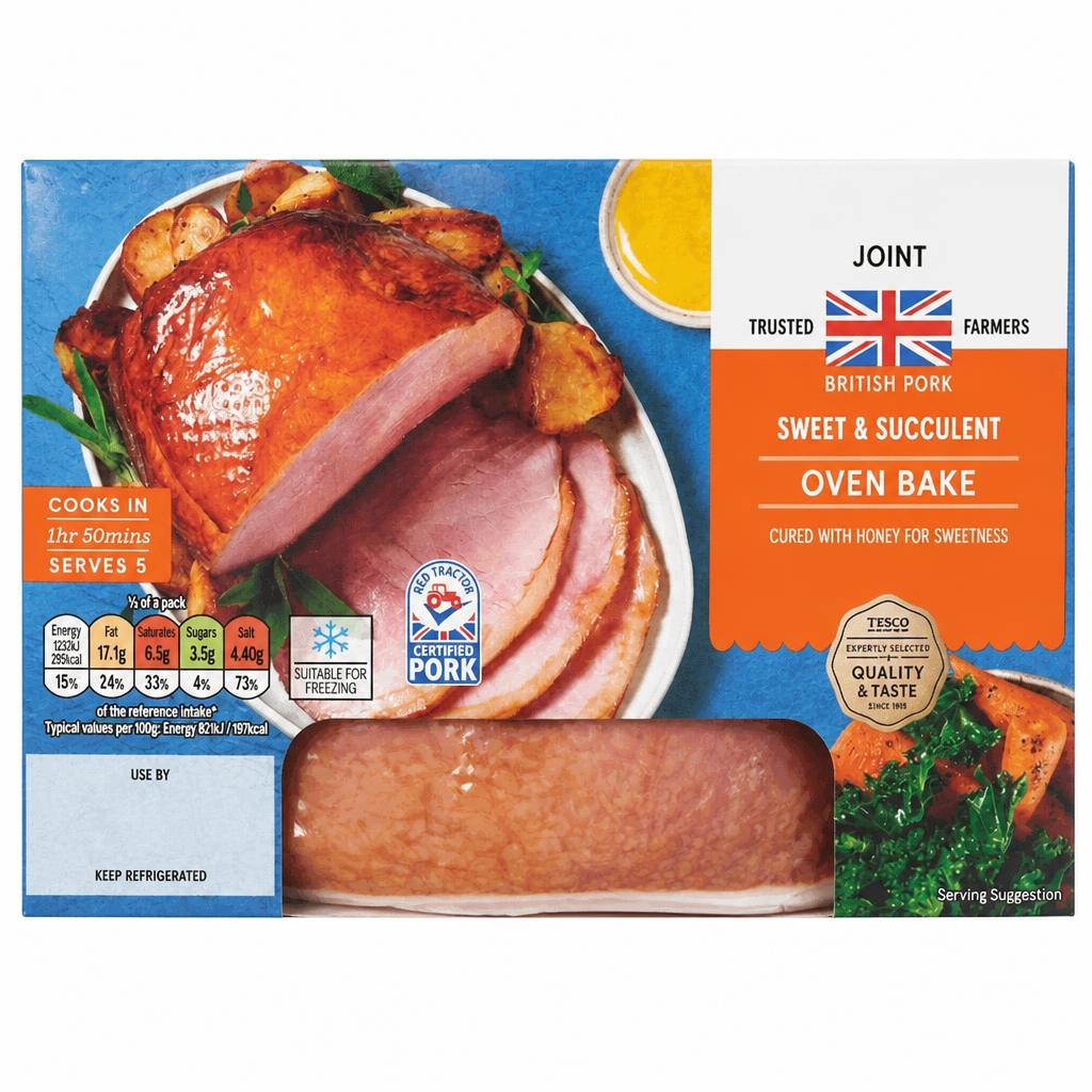 TESCO HONEY CURE GAMMON JOINT 1KG