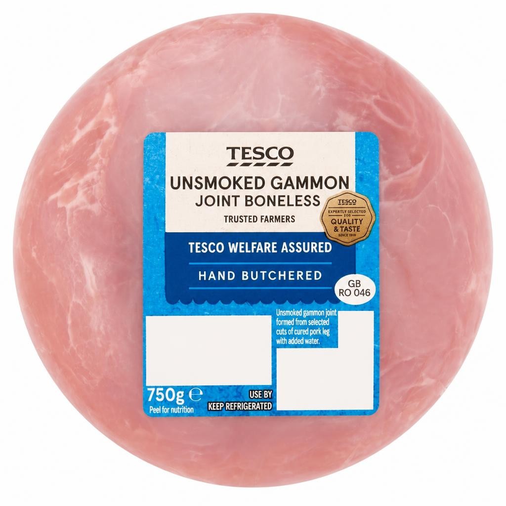 Tesco Unsmoked Gammon Joint 750G